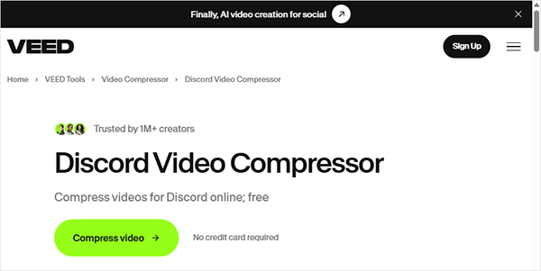 veed discord видеокомпрессор