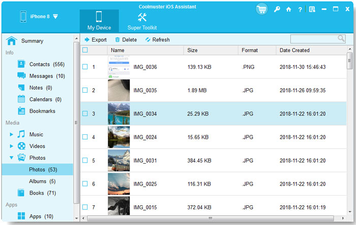 choose file for transferring