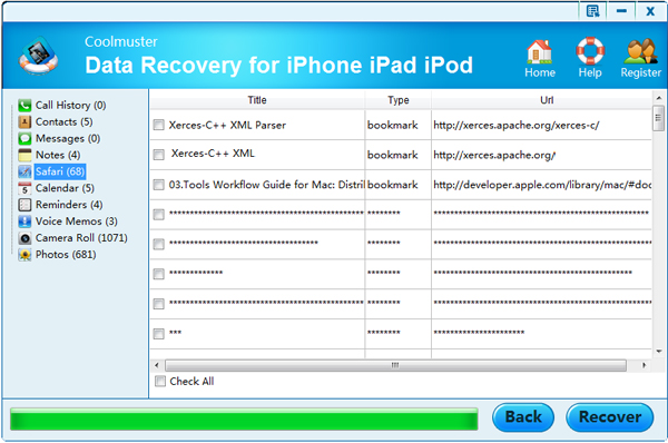 preview safari bookmarks before recovery