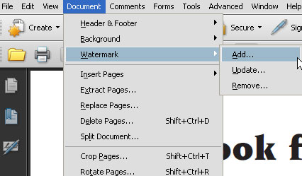 how to add watermark in adobe acrobat x pro mac