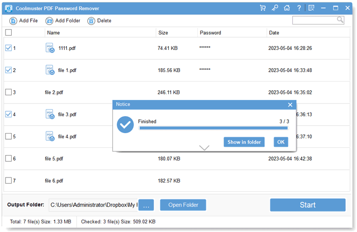 pdf secured remove