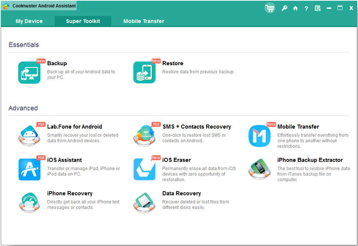 connect to android assistant to restore gallery photos