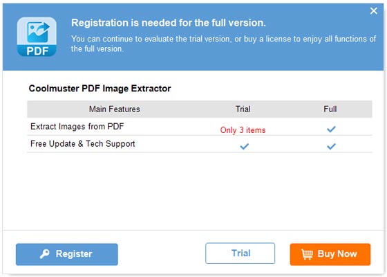 pdf image extractor support