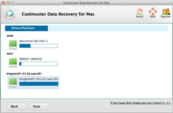 data recovery for mac select drive