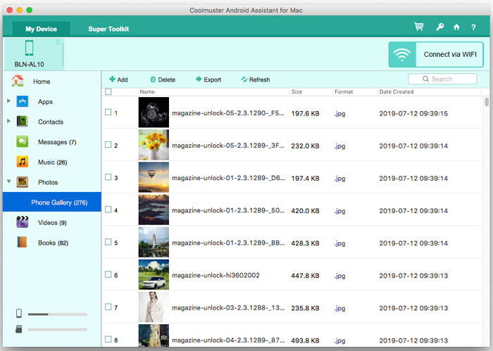 transfer data betweenn android and mac