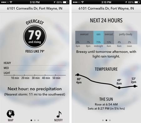 iphone weather apps