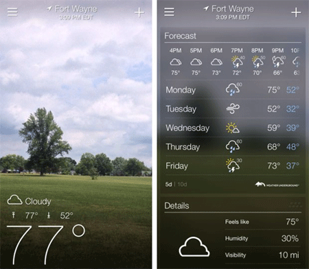 iphone weather apps