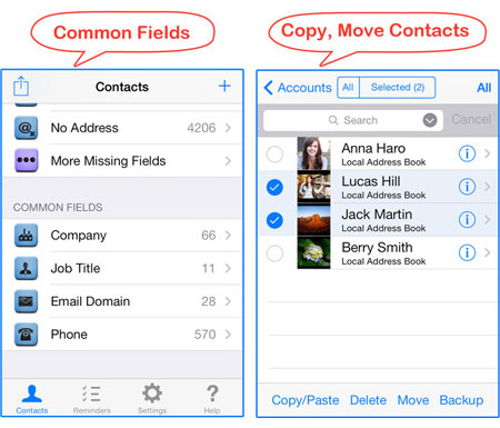 contacts apps for iphone