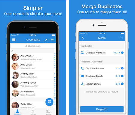 contacts apps for iphone