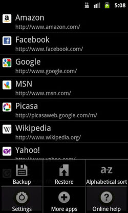 bookmark sorter for android bookmark sorter for android