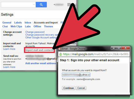 share files from yahoo mail to gmail