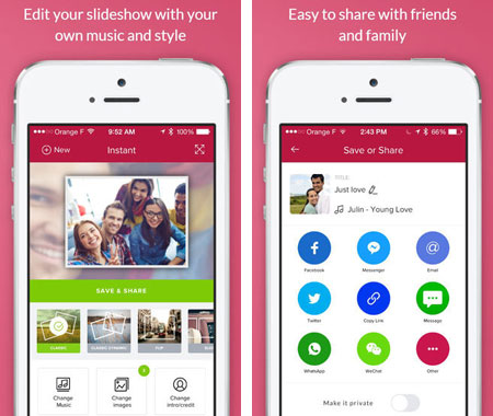 make slide shows with iphone photos