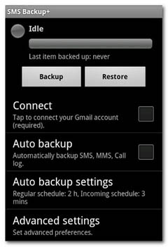 Backup Mensagens de texto do Android para o Gmail