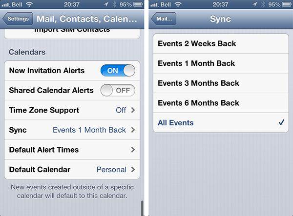 common iphone calendar problems