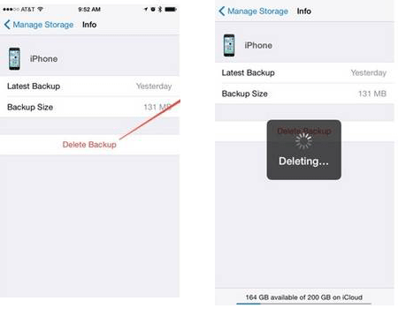 how to delete icloud backup