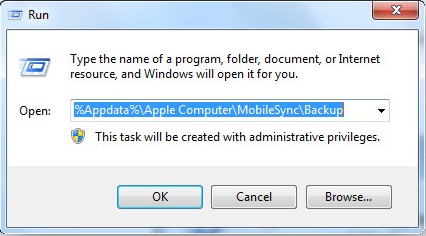 how to find itunes backup location on windows