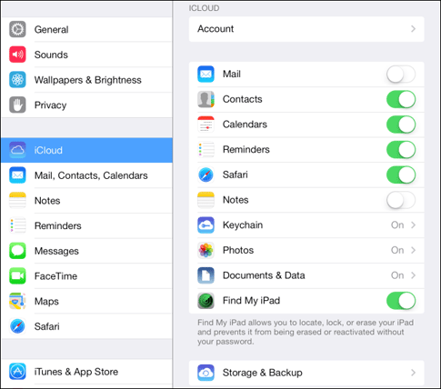 ipad backup location