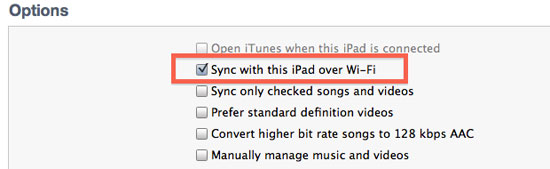 itunes wifi sync