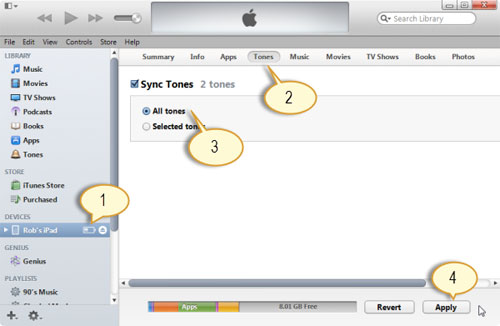 add ringtones from iphone to itunes