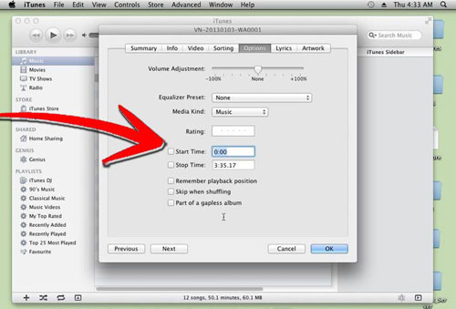 create a ringtone from itunes