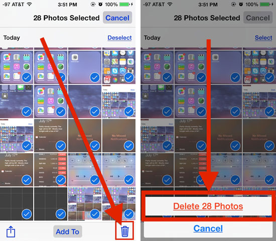 delete multiple photos on ipad