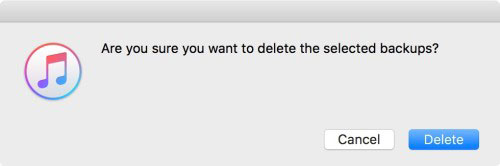 delete iphone backup