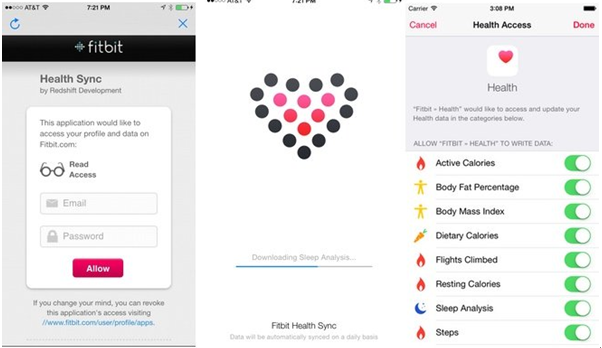 how to sync fitbit with iphone