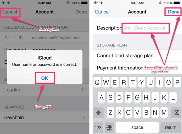 how to delete icloud account without password via settings