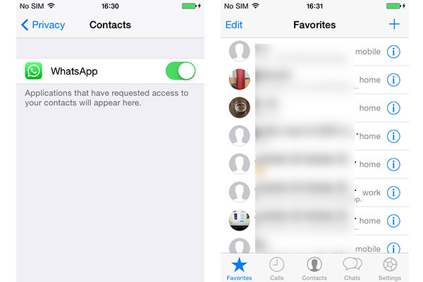 add iphone contacts to whatsapp