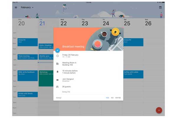 transfer calendars from ipad