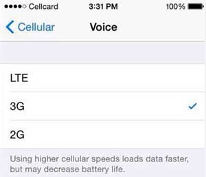 iphone lte network drains battery