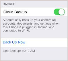 turn on icloud backup on iphone