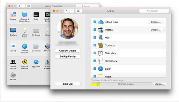 sign out and in your apple id on mac to fix icloud connection to server failed