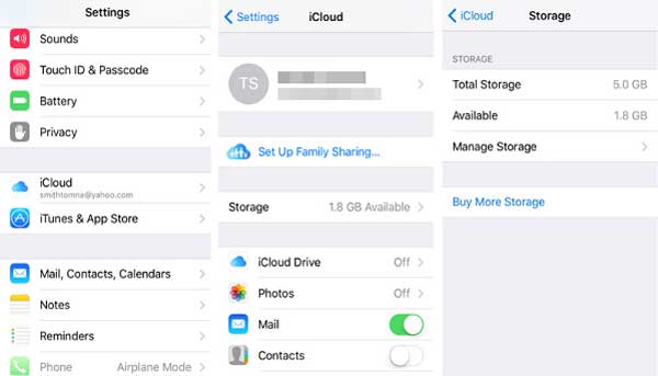 manage icloud backups on ios device