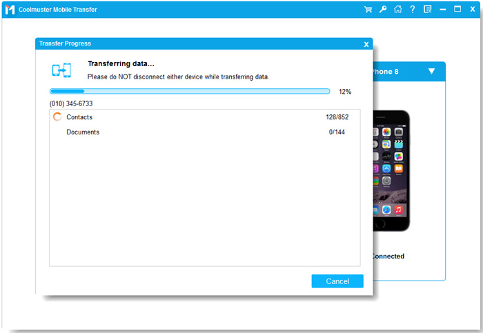 transfer data from android to iphone