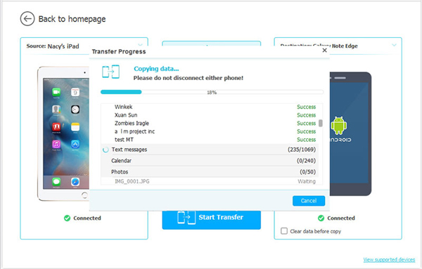 copy data from ipad to samsung