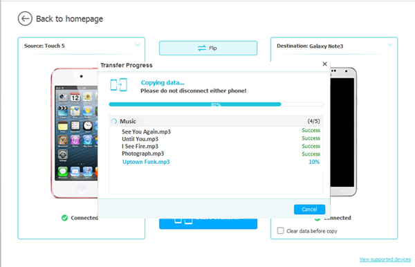 copy data from ipod to android