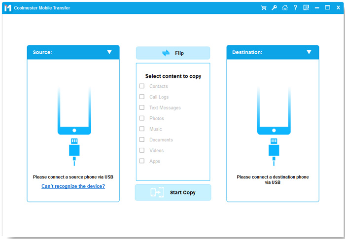 install and launch coolmuster mobile transfer on computer