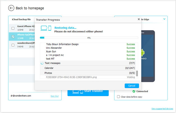 transfer music from icloud to android