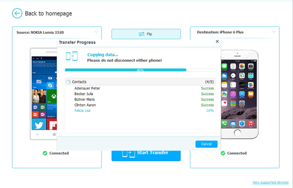 transfer contacts from symbian to ios
