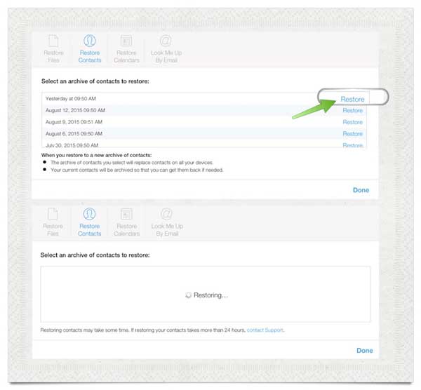 how to recover deleted contacts from iphone via icloud website