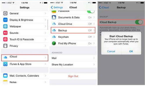 backup iphone to icloud automatically