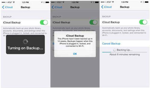 create icloud backup on idevice