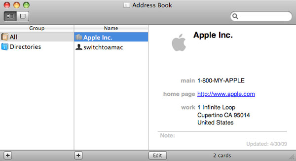 how to delete contacts from iphone or icloud via address book on mac