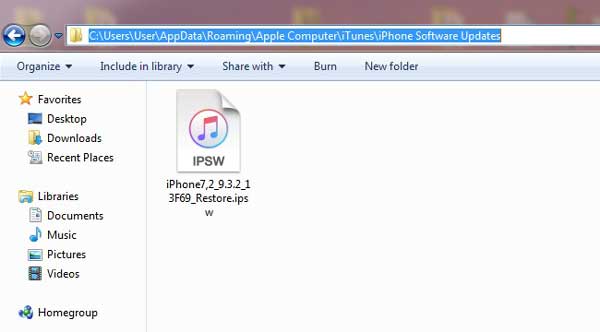 fix error 6 by deleting ipsw file on pc