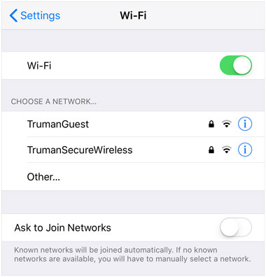 join wifi network on iphone