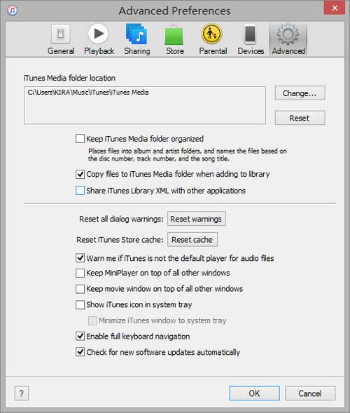 disable unused services on itunes