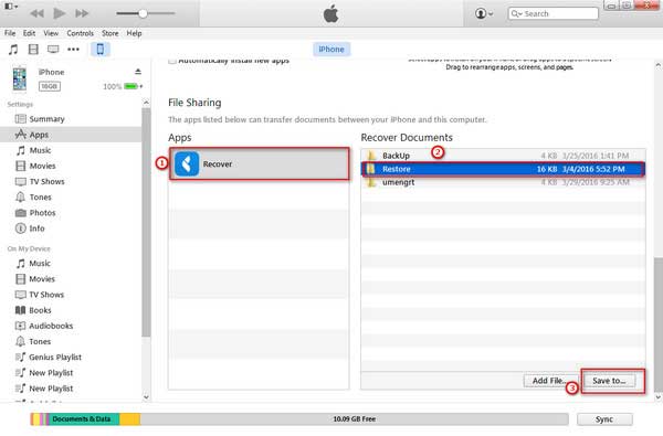 share files with itunes file sharing