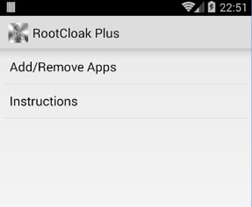 hide root access on android