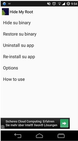 hide root on android